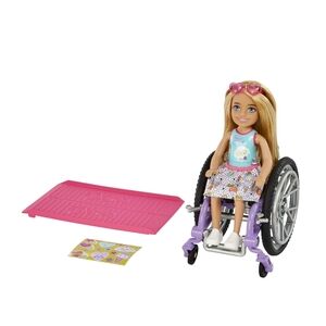 NEW!!! Barbie Chelsea Doll (Blonde) & Wheelchair
